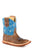 Roper Infant Boys Cowbabies Brands Blue/Brown Leather Cowboy Boots