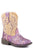 Roper Toddler Girls Glitter Aztec Lavender Faux Leather Cowboy Boots