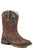Roper Toddler Girls Hearts Brown Faux Leather Cowboy Boots