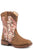 Roper Toddler Girls Glitter Geo Pink/Tan Faux Leather Cowboy Boots