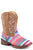 Roper Toddler Girls Glitter Serape Pink Faux Leather Cowboy Boots
