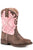 Roper Toddler Girls Lacy Pink/Brown Faux Leather Cowboy Boots