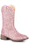 Roper Toddlers Girls Pink Faux Leather Glitter Galore Cowboy Boots 8