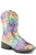 Roper Girls Toddler Multi Pink Faux Leather Glitter Galore Cowboy Boots