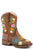 Roper Toddler Girls Bailey Floral Tan Faux Leather Cowboy Boots