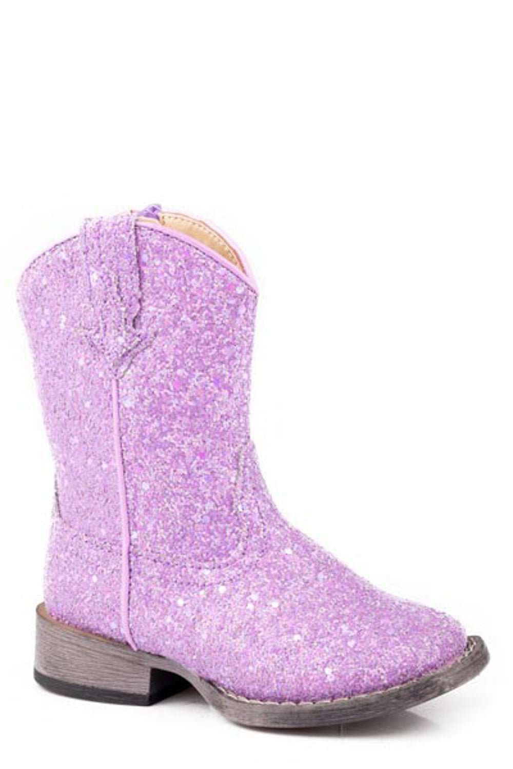 Roper Toddler Girls Glitter Galore Purple Faux Leather Cowboy