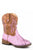 Roper Toddler Girls Starlet Brown/Pink Faux Leather Cowboy Boots