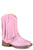 Roper Toddler Girls Double Fringe Pink Faux Leather 6in Cowboy Boots