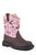 Roper Kids Girls Saddle Light Brown/Pink Faux Leather Cowboy Boots