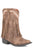 Roper Kids Girls Fringes Brown Faux Leather Cowboy Boots