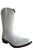 Roper Kids Unisex Riley Western White Faux Leather Cowboy Boots