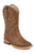 Roper Boots Kids Tan Faux Leather Western Stitch Boys Cowboy