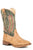 Roper Kids Unisex Arrowheads Tan/Green Faux Leather Cowboy Boots