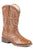 Roper Kids Unisex Bumps Tan Faux Leather Cowboy Boots