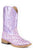 Roper Kids Girls Lavender Purple Faux Leather Cowboy Boots