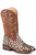 Roper Kids Girls Glitter Wild Cat Brown Faux Leather Cowboy Boots