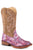 Roper Kids Girls Raya Pink Faux Leather Cowboy Boots