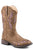 Roper Kids Girls Tan Faux Leather Glitter Gypsy 9In Cowboy Boots