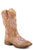 Roper Kids Girls Lydia Glitter Heart Tan Faux Leather Cowboy Boots