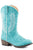 Roper Kids Unisex Taylor Turquoise Faux Leather Cowboy Boots