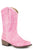Roper Kids Girls Taylor Pink Faux Leather Cowboy Boots
