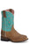 Roper Girls Kids Brown Leather Stars 8In Cowboy Boots