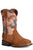 Roper Kids Unisex Rodeo Finals Brown Leather Cowboy Boots