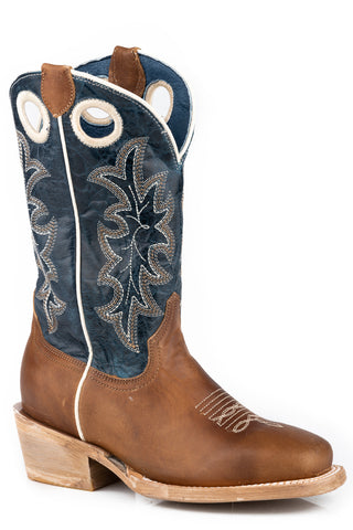 Roper Boys Ride Em Cowboy Tan Leather Cowboy Boots