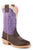 Roper Girls Lilac Purple/Brown Leather Cowboy Boots