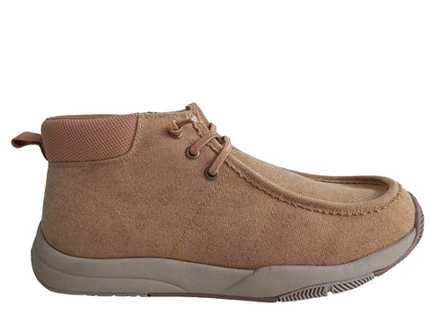 Roper Mens Clearcut III Tan Canvas Chukka Boots