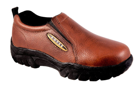 Roper Mens Performance Sport Slip-Ons Brown Bay Leather Loafers Shoes 11.5 D