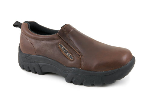 Roper Mens Performance Sport Slip-Ons Grab-Bag Leather Loafer Shoes