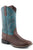 Roper Mens Brown/Teal Green Leather Monterey Cowboy Boots 9 D
