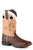 Roper Mens James 12in Brown Leather Square Toe Cowboy Boots