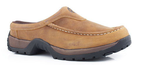 Roper Mens Lightweight Slip-Ons Tan Oiled Leather Comfort Loafer Shoes 10D