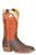 Roper Mens Ride Em Brown Leather Cowboy Boots