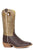 Roper Mens Ride Em Cowboy Brown/Tan Leather Cowboy Boots