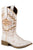 Roper Womens Monterey Aztec White Leather Cowboy Boots