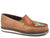 Roper Womens Lone Cactus Tan Leather Slip-On Shoes