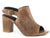 Roper Womens Mika Beige Leather Tooled Peep Toe Heels