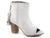 Roper Womens White Leather Betsy Open Toe Ankle Boots 8.5