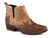 Roper Womens Addie Tooled Tan/Cognac Leather Shorty Ankle Boots