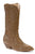 Roper Womens Nettie Crystal Tan Faux Leather Cowboy Boots 8