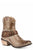 Roper Womens Mae Taupe Faux Leather Cowboy Boots