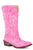 Roper Womens Riley Pink Faux Leather Cowboy Boots