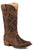 Roper Womens Riley Glitz Brown Faux Leather Cowboy Boots