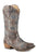 Roper Womens Riley Aztec Vintage Grey Faux Leather 12in Cowboy Boots