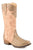 Roper Womens Riley Jewells Beige Faux Leather Cowboy Boots
