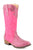 Roper Womens Riley Jewells Hot Pink Faux Leather Cowboy Boots