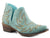 Roper Womens Blue Faux Leather Ava Western Ankle Boots 7.5